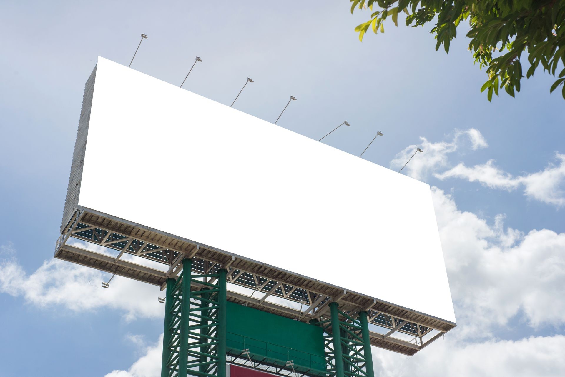 billboard blank on road in city for advertising background.